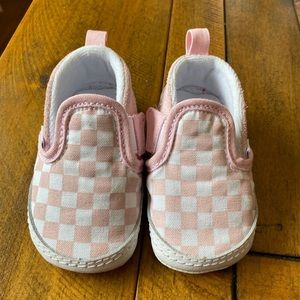 Vans Infant Checkerboard Slip-on V Crib Shoe - Pink